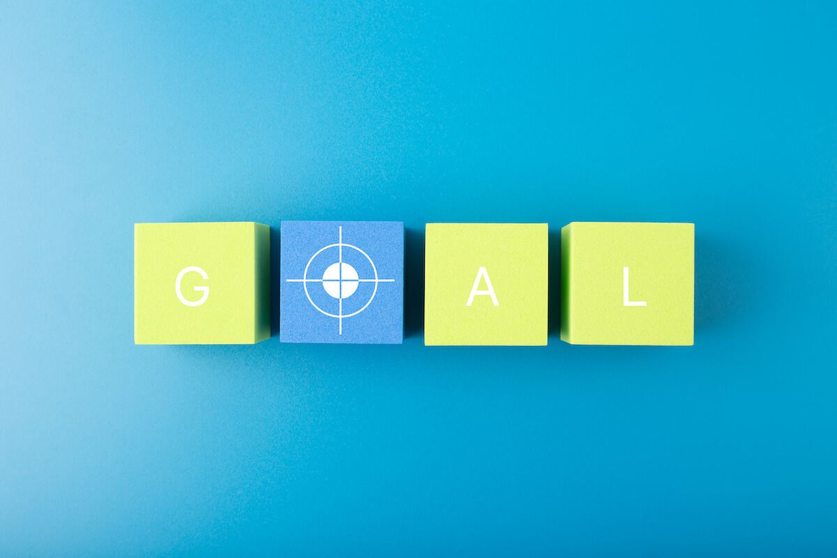 Self directed learning: GOAL spelled on cubes